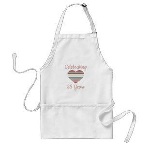 Celebrating 25th Wedding Anniversary Standard Apron