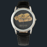Celebrating 30th Anniversary. Gold Paint. Watch<br><div class="desc">Designed by Freepik

Available here:
http://www.zazzle.com/produkto</div>
