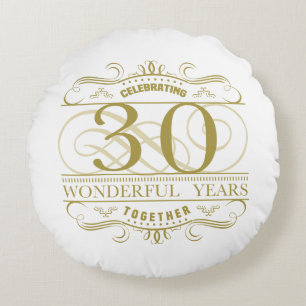 Celebrating 30th Anniversary Round Cushion