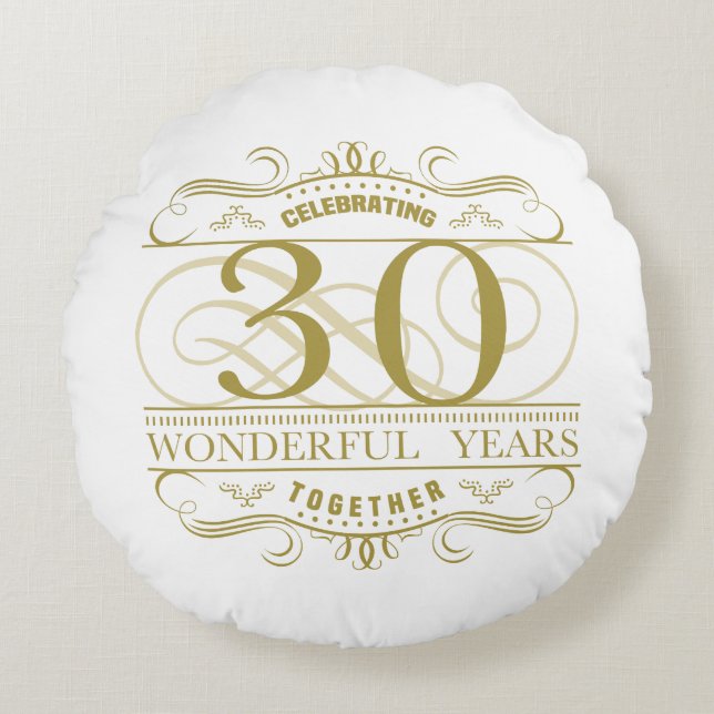 Celebrating 30th Anniversary Round Cushion (Front)
