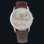 Celebrating 30th Anniversary. Vintage World Map. Watch<br><div class="desc">Designed by Freepik

Available here:
http://www.zazzle.com/produkto</div>