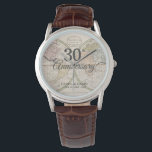 Celebrating 30th Anniversary. Vintage World Map. Watch<br><div class="desc">Designed by Freepik

Available here:
http://www.zazzle.com/produkto</div>