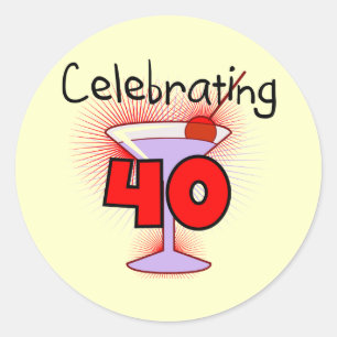 Celebrating 40 Tshirts and Gifts Classic Round Sticker