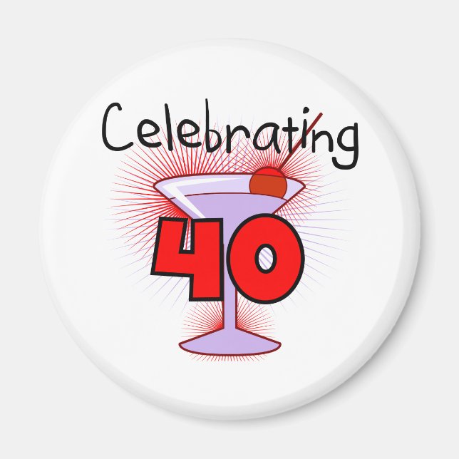Celebrating 40 Tshirts and Gifts Magnet (Front)