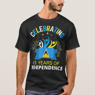 Celebrating 43 Years of Saint Lucia Independence 2 T-Shirt