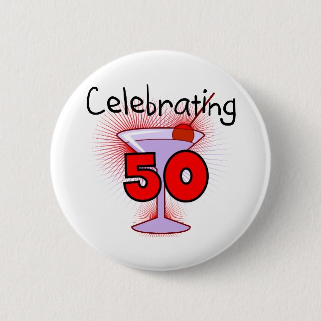 Celebrating 50 Tshirts and Gifts 6 Cm Round Badge (Front)