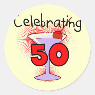 Celebrating 50 Tshirts and Gifts Classic Round Sticker