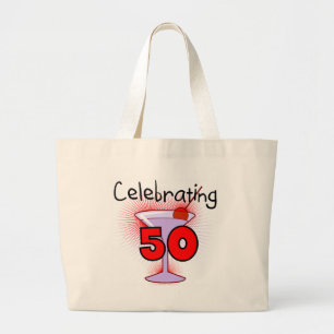 Celebrating 50 Tshirts and Gifts Large Tote Bag