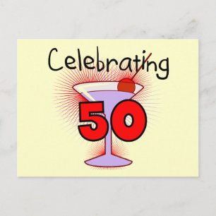 Celebrating 50 Tshirts and Gifts Postcard