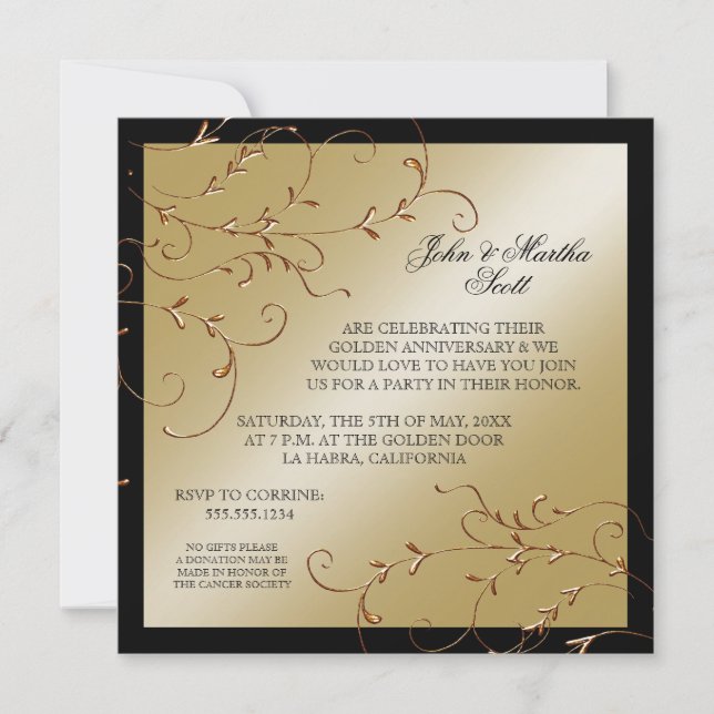 Celebrating 50 years, 50th Anniversary Invitation (Front)