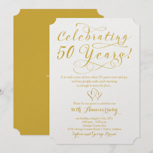 Celebrating 50 Years 50th Wedding Anniversary Invitation