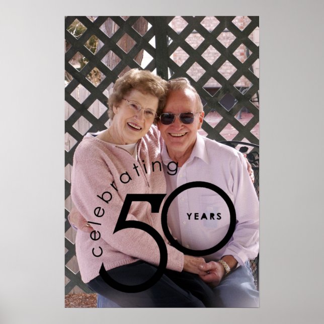 Celebrating 50 Years Anniversary Portrait Poster (Front)