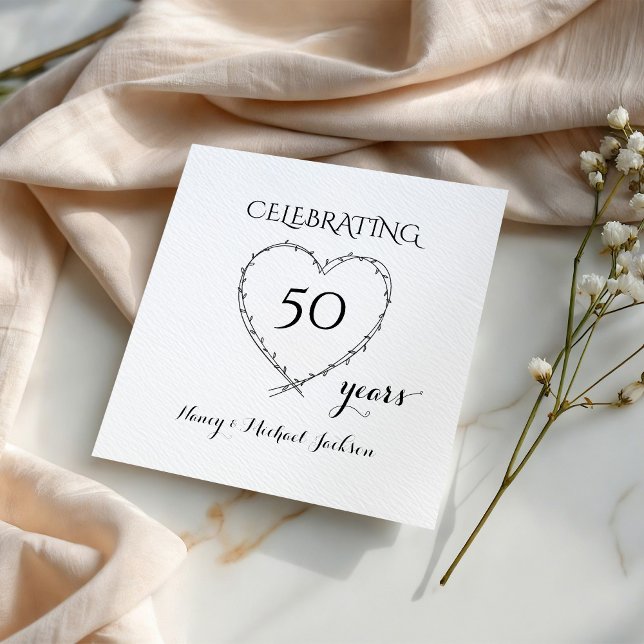 Celebrating 50 Years Anniversary with Wreath Napkin (Creator Uploaded)