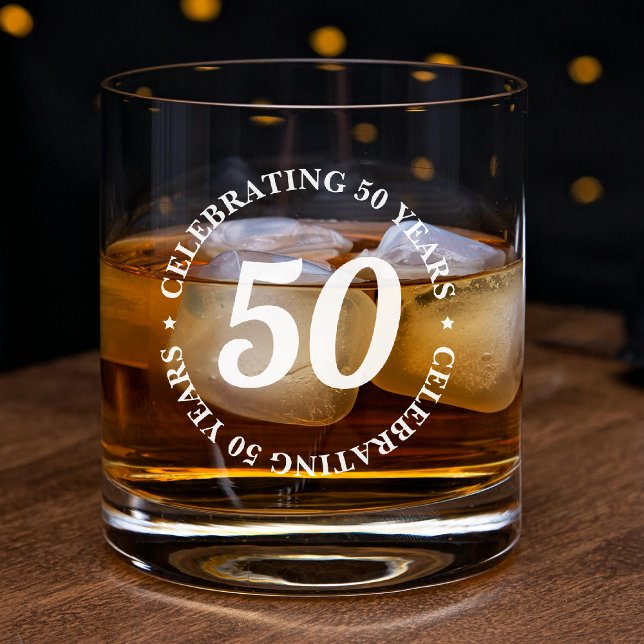 Celebrating 50 Years Fifty 50th Birthday Whiskey Glass (Celebrating 50 Years Fifty 50th Birthday Whiskey Glass
)