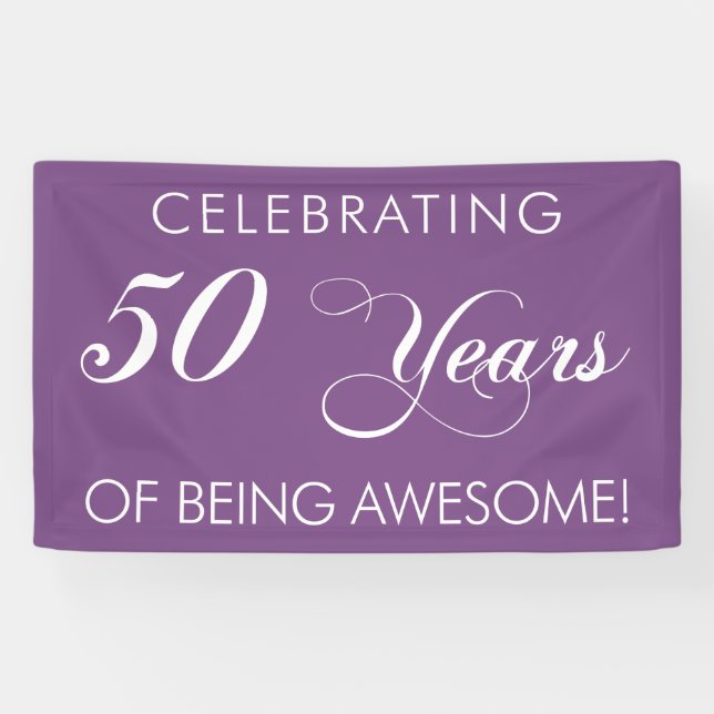 Celebrating 50 Years Of Being Awesome Banner (Horizontal)