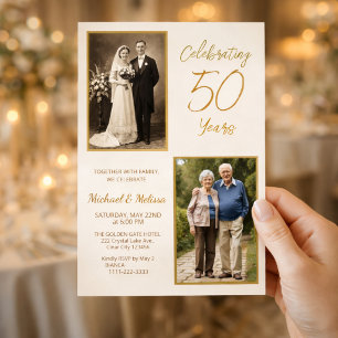 Celebrating 50 Years Photo Anniversary Invitation