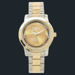 Celebrating 50th Anniversary. Customisable. Watch<br><div class="desc">Designed by Freepik

Available here:
http://www.zazzle.com/produkto</div>