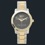 Celebrating 50th Anniversary. Customisable. Watch<br><div class="desc">Designed by Freepik

Available here:
http://www.zazzle.com/produkto</div>