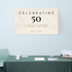 Celebrating 50th Birthday Banner