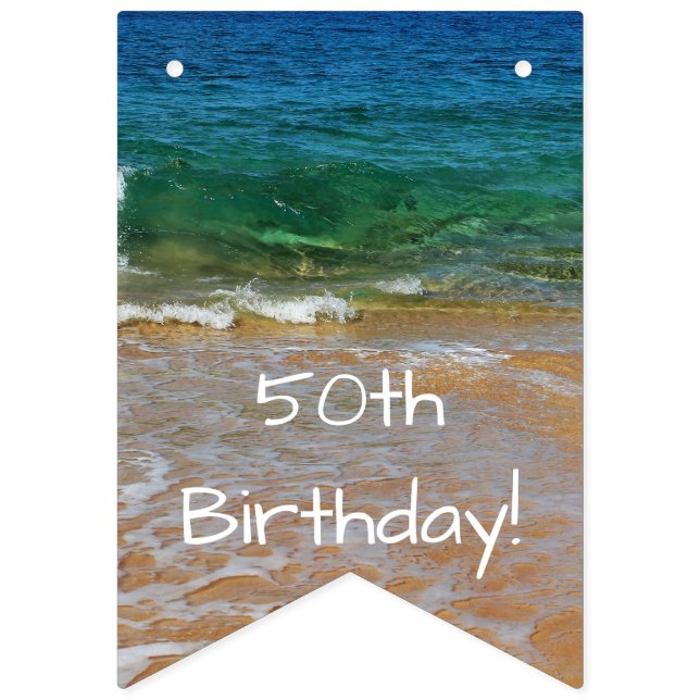 Celebrating 50th Birthday Party Flag Banner (Third Flag)