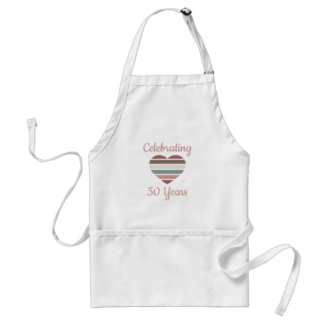 Celebrating 50th Wedding Anniversary Standard Apron (Front)