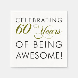Celebrating 60 Years Of Being Awesome Napkin
