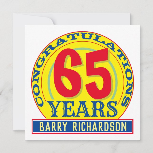 Celebrating 65 Years Card (Front)
