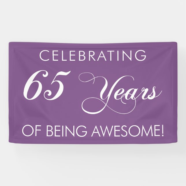 Celebrating 65 Years Of Being Awesome Banner (Horizontal)