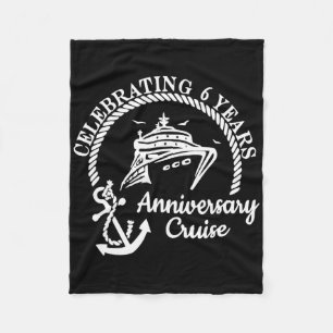 Celebrating 6th Marriage Wedding Anniversary Cruis Fleece Blanket