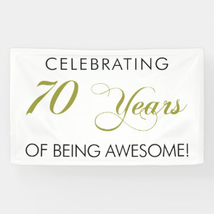 Celebrating 70 Years Of Being Awesome Banner