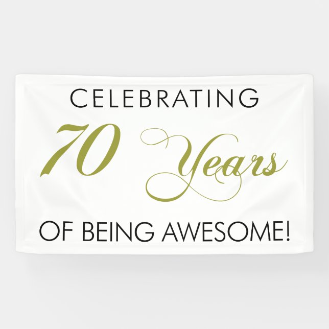 Celebrating 70 Years Of Being Awesome Banner (Horizontal)