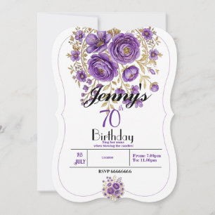 Celebrating 70th Birthday Invitation