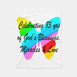 CELEBRATING 85 YRS OF GODS BLESSINGS AND LOVE FLEECE BLANKET