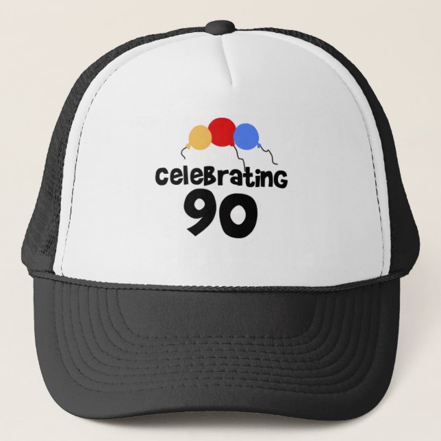 Celebrating 90 trucker hat (Front)