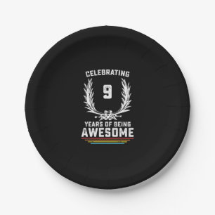 Celebrating 9 Years of Being Awesome Paper Plate