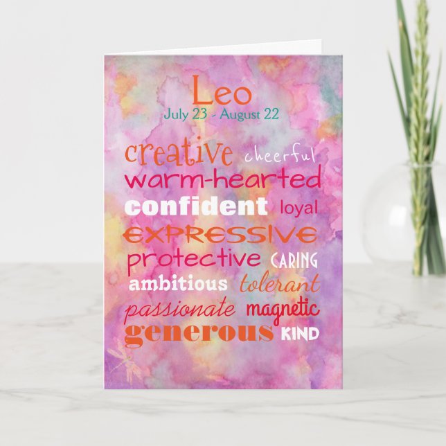 Celebrating a Leo Birthday (card) Card (Front)