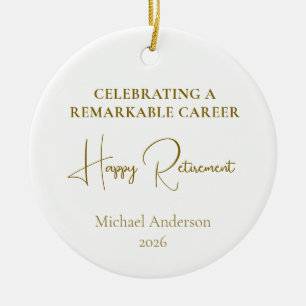 Celebrating a Remarkable Career Retirement Gift Ceramic Tree Decoration