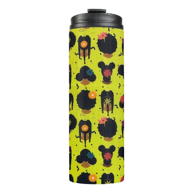 Celebrating African-American Hair Thermal Tumbler (Front)
