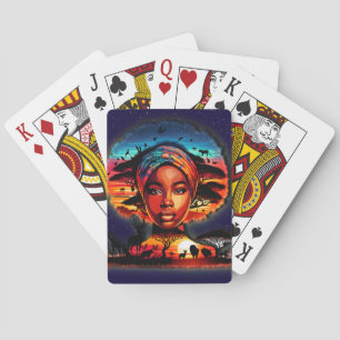Celebrating Amazing African Beauty Playing Cards