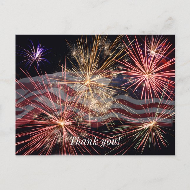 Celebrating America Thank You Postcard (Front)