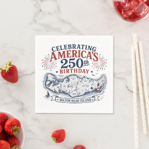 Celebrating America's 250th Birthday Hilton Head Napkin