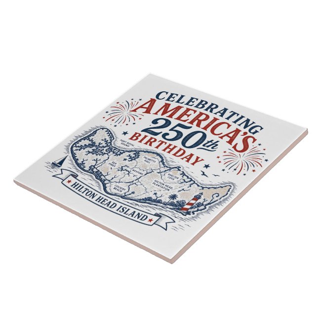 Celebrating America's 250th Birthday Hilton Head Tile (Side)