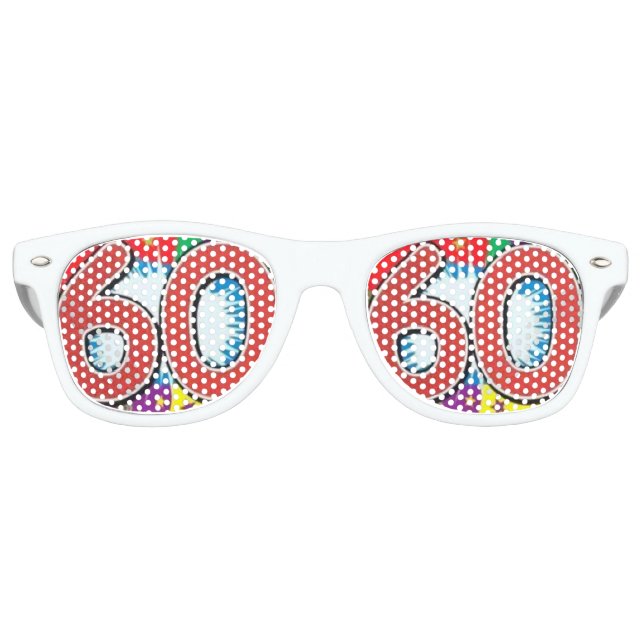 celebrating birthday  60th retro sunglasses (Front)