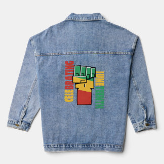 Celebrating Black Freedom 1865 African American 1  Denim Jacket