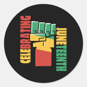 Celebrating Black Freedom 1865 African American 3 Classic Round Sticker