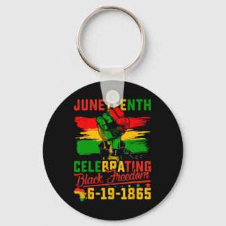 Celebrating Black Freedom 1865 African American 4 Key Ring