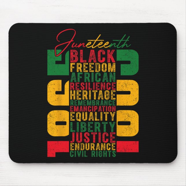 Celebrating Black Freedom 1865 Independence Day  Mouse Mat (Front)