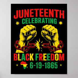 Celebrating Black Freedom 1865 Juneteenth African Poster
