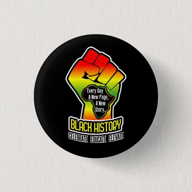 Celebrating BLACK History - BLACK 3 Cm Round Badge (Front)