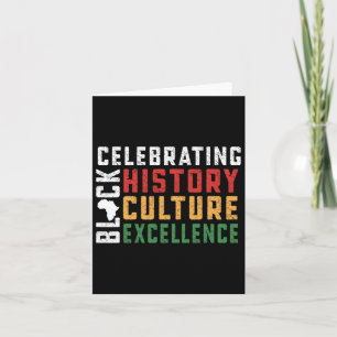 Celebrating Black History Culture Excellence Card
